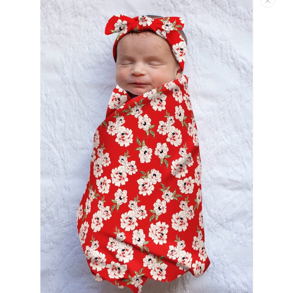 Baby Swaddle & Headband Set
